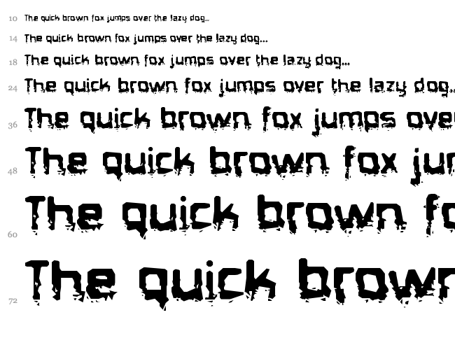 Biometric Joe font waterfall